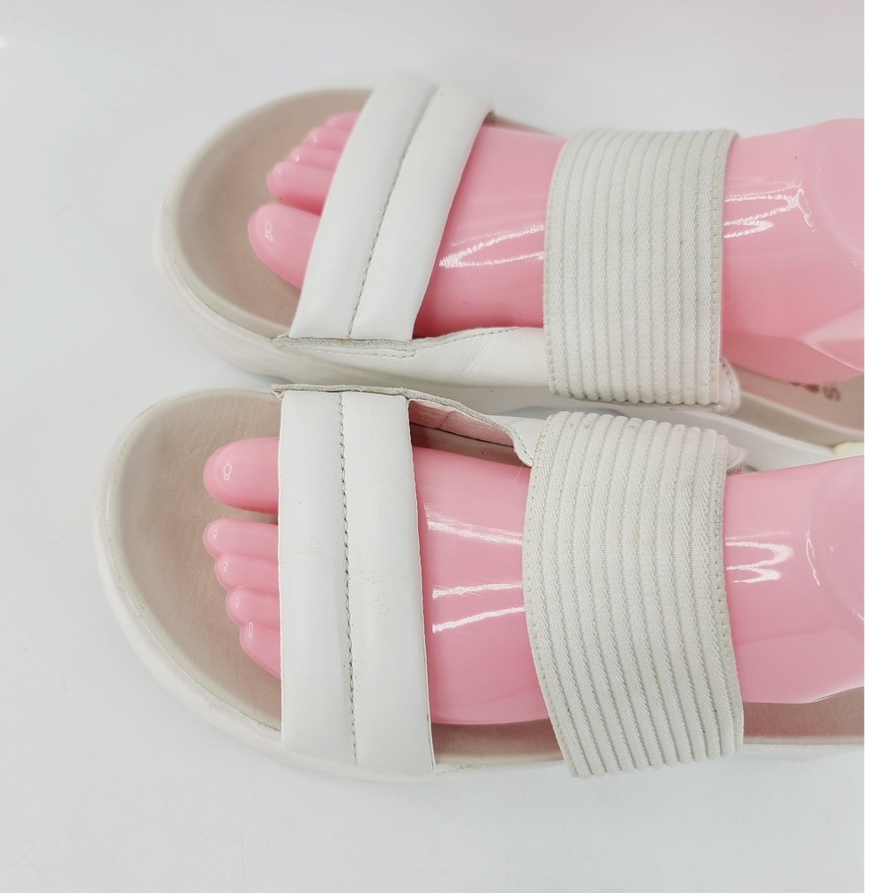 Sorel Slip On Open Toe Slide Sandal/ Platform Sandal Women's Size 10 White Cream - Picture 3 of 8